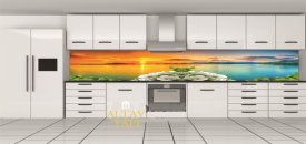 Mutfak Tezgah Cam Paneller Şık Görünüyor Ve Bakımı Kolay 